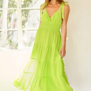 Tie-Strap Maxi Dress, M